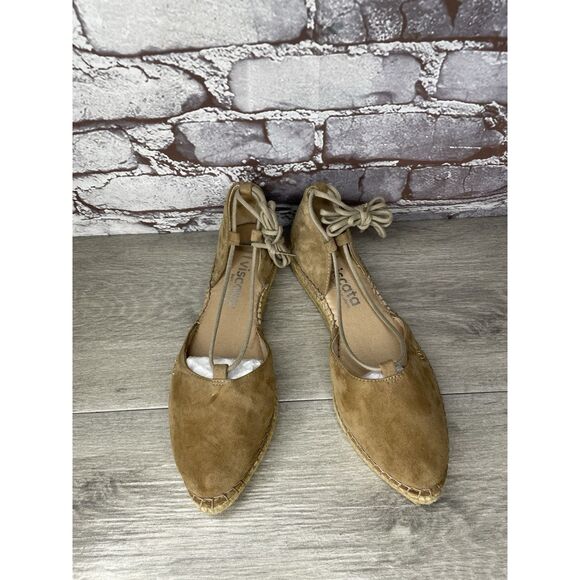 Viscata Barceloneta Tan Brown Suede Lace Espadrilles Mules Women’s 39EU/8.5M US - Picture 2 of 16